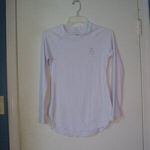 * 2/$15 Skipper White Shirt XS Silky Long Sleeve T Tshirt Tee EUC